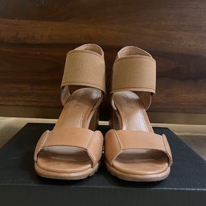 Sorel Women's Nadia US 8.5 - Brown Leather Strappy Heel